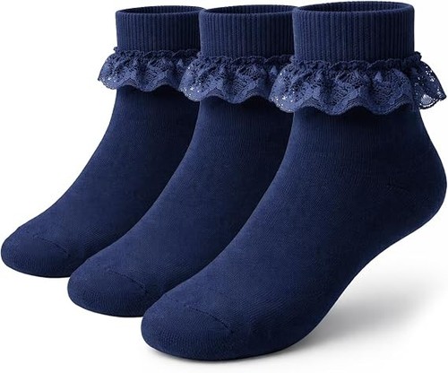 Pair girls frilly ankle - girls,
