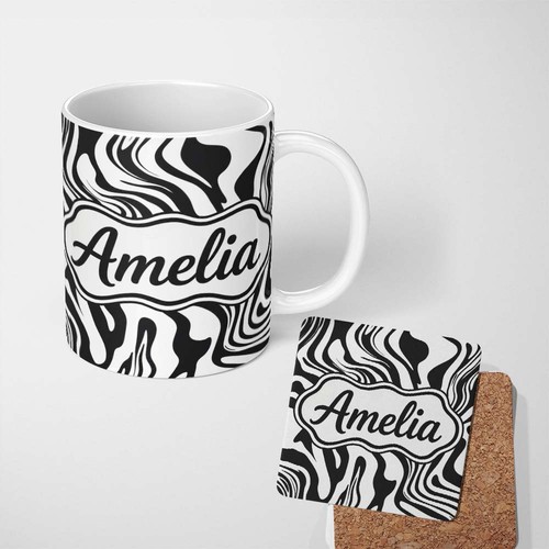 11oz tea coffee mug abstract - tea,