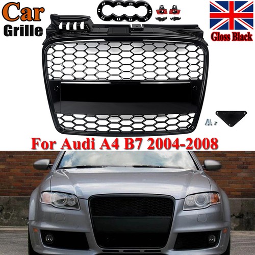 Glossy black front grille for - front,