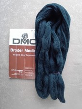 hank of DMC Broder Medicis black marine blue colour 100% wool yarn, preowned