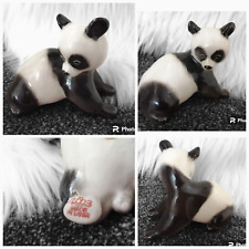 Panda Bear Soviet USSR Russian Porcelain Figurine Lomonosov Vintage 3.5"x 4"