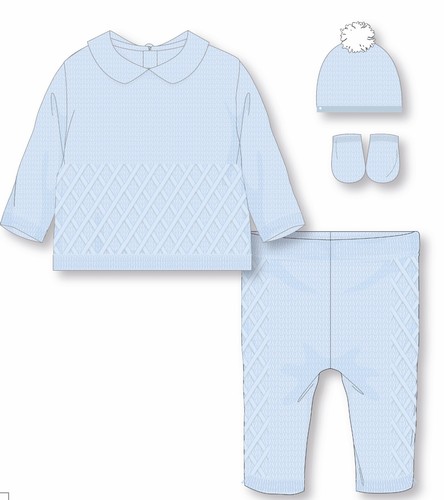 Baby boys blue knitted - blue,