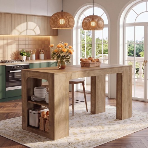 Long kitchen island w - kitchen, w/