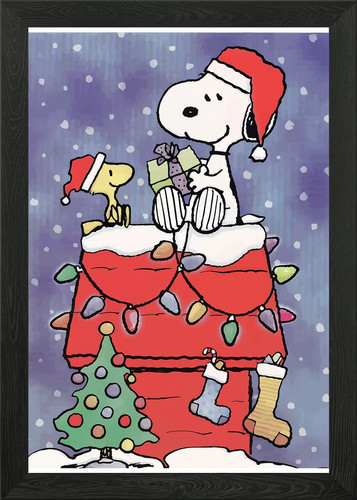 Snoopy and woodstock framed - snoopy,