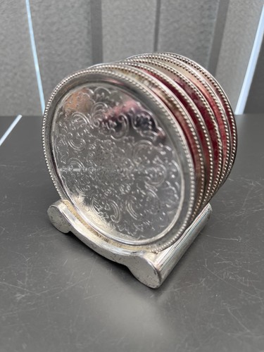 Vintage silver plated coaster - silver,