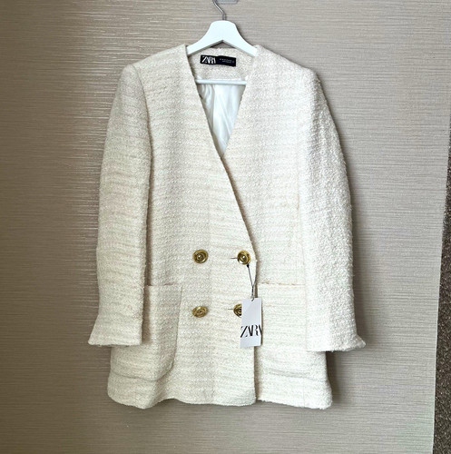 Zara women cream tweed - cream,