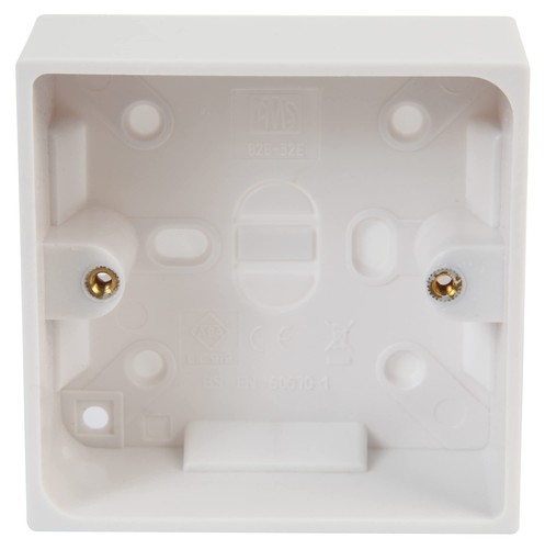 Pro elec white pattress box - white,