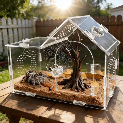 Spider enclosure clear - clear, acrylic