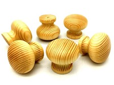 PINE KNOBS 47mm deluxe wooden cupboard drawer knob wood door handles (112)