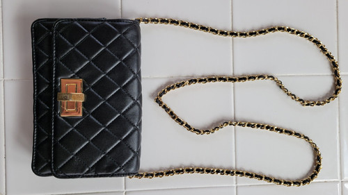 Aldo black leather embroidered - black,