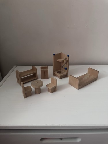 Kids wooden dollhouse - wooden,