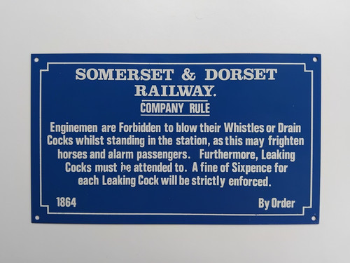 Railwayana replica enamel sign
