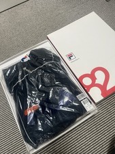 Navy Velour Fila Vintage Tracksuit Jacket Size XXL