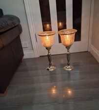 Vintage Brass Hurricane Candle