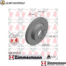 2x Brake Disc 600.3255.20 for