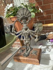 Antique Indian Sculpture Art Figure Cast Bronze Brass Hindu Deity 18/19thC Rare 