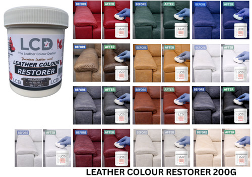 Leather restorer for faded - leather,