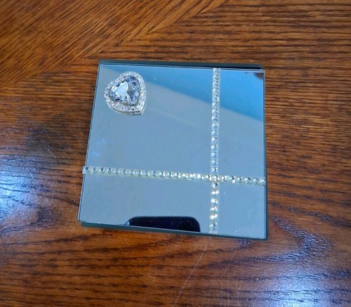 Mirrored jewellery trinket box - mirrored,