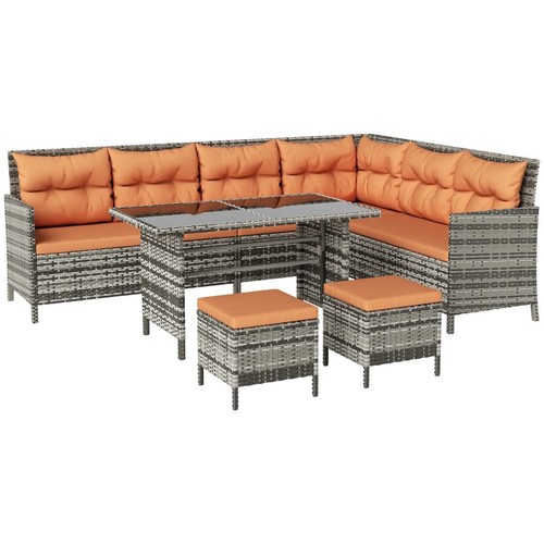 Outsunny seater patio - 7-seater, wicker