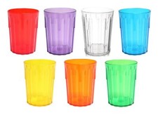 Harfield Tumblers 250ml/25cl (Pack of 4) HQ Unbreakable Reusable Plastic Cups