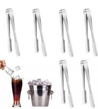 6 Pcs Kitchen Tongs Food Tongs Stainless Steel Tongs Mini Sweet Tongs Small for