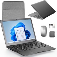 10'' Laptop Windows 11 Notebook 8GB+128GB Intel Celeron Quad-Core with Bag Mouse