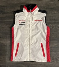 Vintage Honda Motorsport Sponsored Vest/ Gilet Size XS Unisex Nylon Fleece