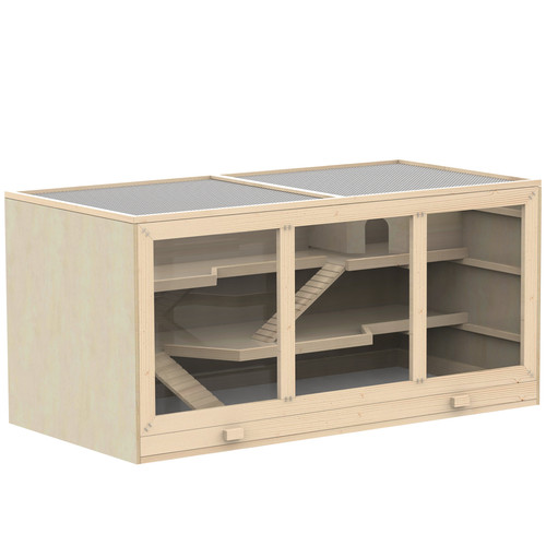 Wooden hamster cage - wooden,