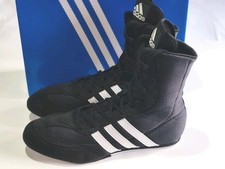 ADIDAS BOX HOG 2.0 (FX0561) MENS BLACK WHITE BOXING BOOTS UK 8 EU 42