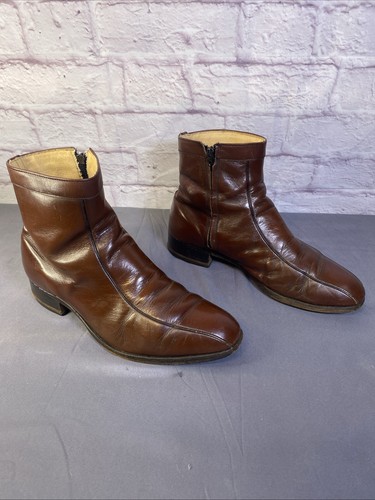 Vintage brown leather - vintage, side