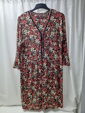 ❤️ F&F Lovely Black Patterned Soft Fabric Dress Size 14 Vgc