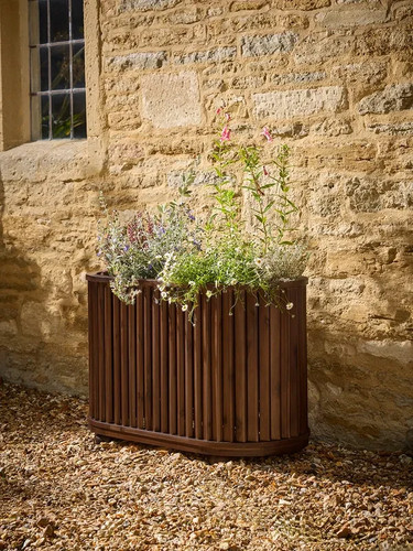 Louvre wooden planter small - wooden,