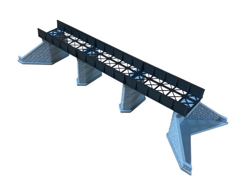 Gauge iron girder bridge - oo,