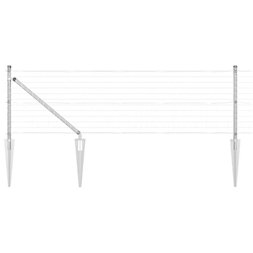 Euro fence with concrete - fence,