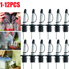 12x Stainless Steel Liquor Spirit Pourer Wine Bottle Free Flow Spout Dispenser