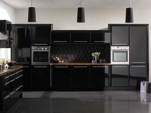 Glossy fablon kitchen units - fablon,