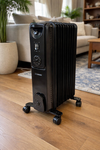 Oil filled heater 1500w fin - filled,