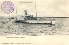 Postcard Steamer Najade, North