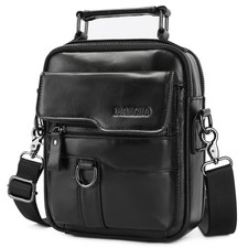 Mens Messenger Shoulder Bag Genuine Leather Travel Business Briefcase Handbag UK