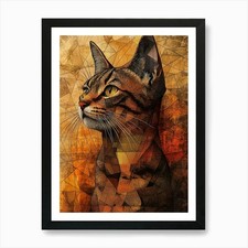 Bengal Cat 4 Art Print Framed