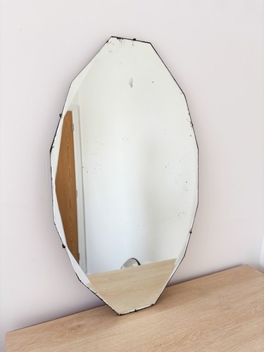 Oval art deco wall - art, mirror