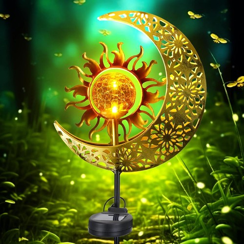Solar garden light moon - light,