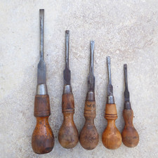 5 Vintage Graduated Wooden