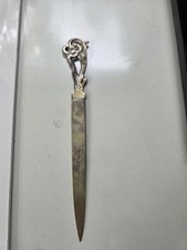 Stunning Swedish Silver Letter Opener - Floral Handle by GEWE.
