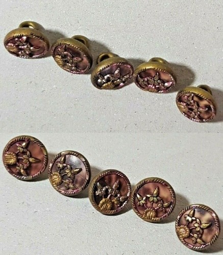 Vintage pink painted brass - vintage,