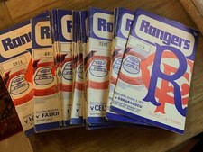 RANGERS HOME programmes 1970s choose from list