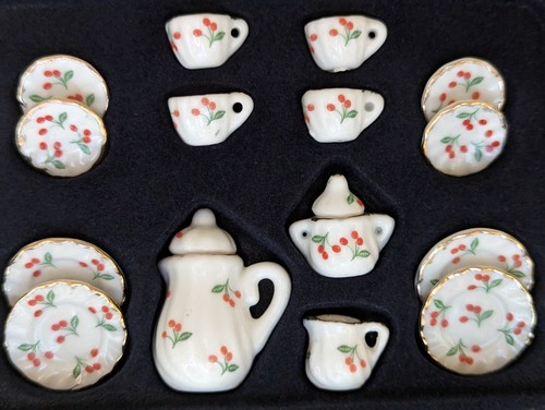 Cherries china tea set - cherries,