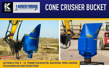 New Auger Torque Cone Crusher Bucket Suits 3-10 Ton Excavators