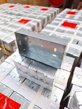 10x Appleby Twin Double 2 Gang 25mm Metal Pattress Back Box Electrical Socket