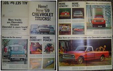 1969 CHEVROLET TRUCK RANGE US Brochure Mailer PICKUP FLEETSIDE CAMPER VAN etc